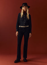 Ovs Womens Piombo Boot Cut Jeans With Five Pockets